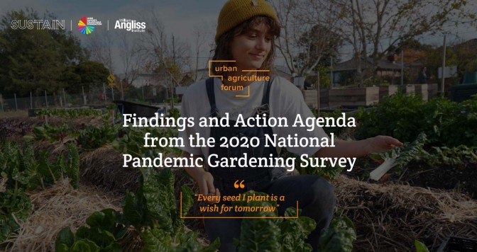 Findings and Action Agenda from the 2020 National Pandemic Gardening Survey (document cover page)